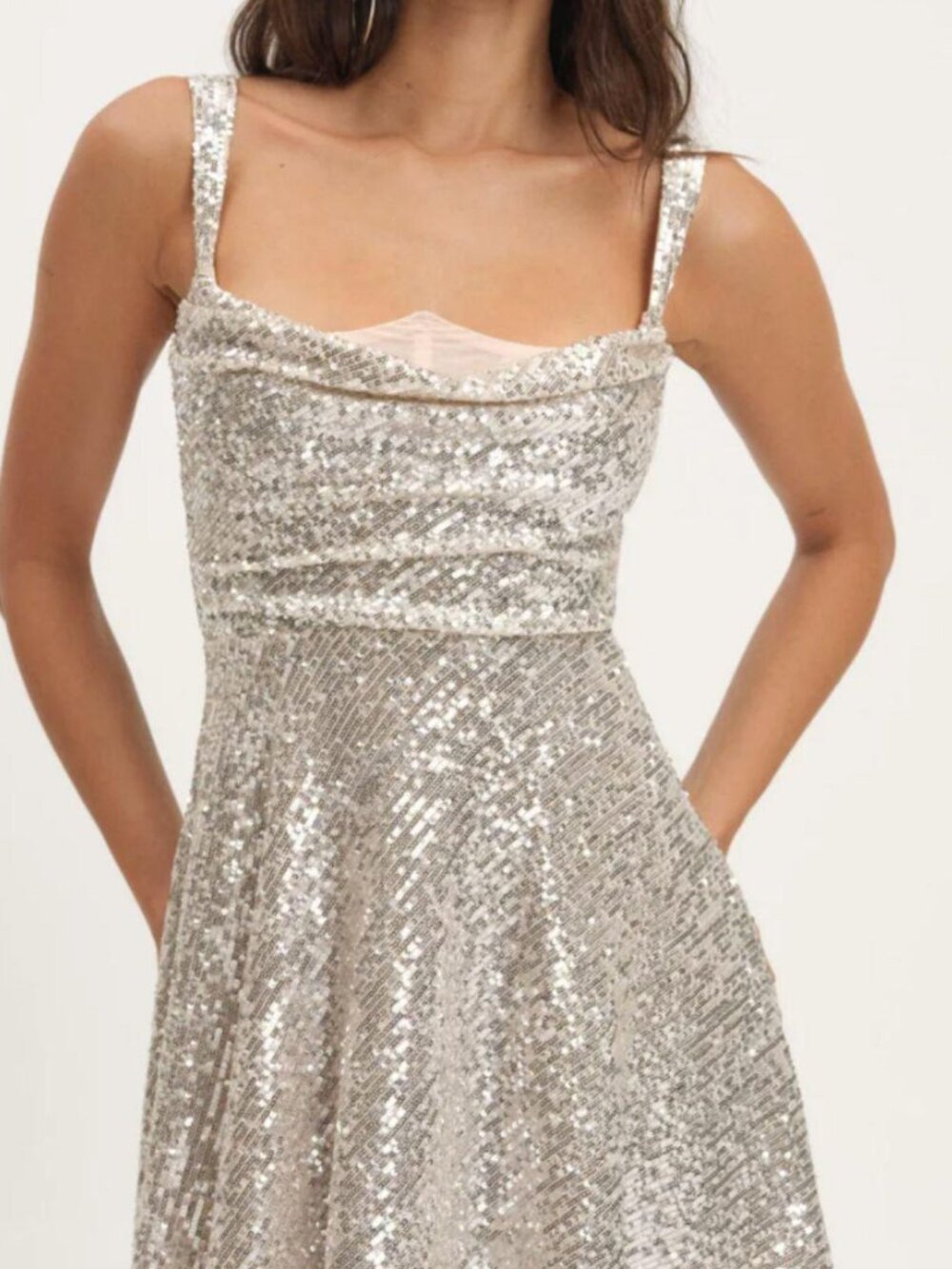 For Love & Lemons Women's Silver Dress Size 4